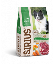 Sirius Говядина c овощами сухой корм для собак 20кг фото