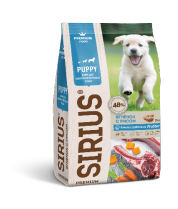 Сухой корм для щенков Sirius ягненок с рисом фото