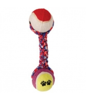 Веревка для собак Triol XJ0050 7" цветная с 2мя мячами 90-100г фото