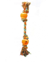 Игрушка для собак Triol верёвка цветная 4 узла 2мяча 20` 0067 фото