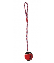 Игрушка для собак Triol верёвка цветная c ручкой и мячом` 0168 фото