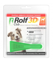 Rolf Club 3D Капли, для собак 10-20 кг, от клещей, блох и комаров 1 пипетка фото