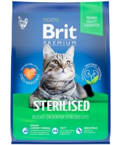 Сухой корм BRIT Premium Cat Sterilised Chicken для стерилизованных кошек с курицей фото