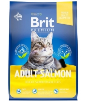 Сухой корм Brit Premium Cat Adult Salmon для кошек с лососем фото