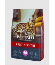 Сухой корм Mr. Buffalo Sensitive с индейкой для взрослых кошек с чувствительным пищеварением фото