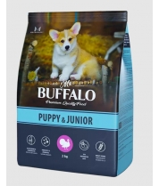 Сухой корм Mr. Buffalo PUPPY & JUNIOR с индейкой для щенков и юниоров средних и крупных пород фото