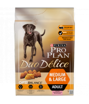 Сухой корм премиум класса Purina Pro Plan Duo Délice со вкусом лосося с рисом для взрослых собак фото