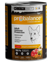 Консервированный корм для собак Probalance Adult Immuno Protection с говядиной фото