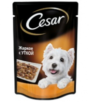Влажный корм для собак Цезарь Жаркое с уткой, 85 г фото