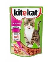 Влажный корм для кошек Kitekat с ягненком в соусе 85 г фото