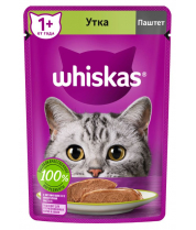 Влажный корм для кошек Whiskas паштет с уткой 75 г фото