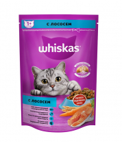 Сухой корм для кошек Whiskas, подушечки с паштетом, с лососем 350 г фото