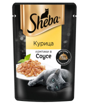 Влажный корм для кошек Sheba Ломтики в соусе с курицей 75 г фото