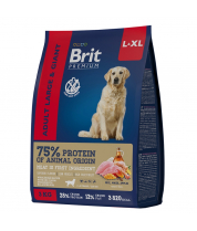 Сухой корм для собак Brit Premium Dog Adult Large and Giant с курицей для взрослых собак крупных и гигантских пород 8кг фото