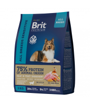 Сухой корм Brit Premium Dog Sensitive с ягненком и индейкой для взрослых собак всех пород фото