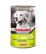 Консерва для собак Morando Professional 1250г кусочки телят/горох соус фото