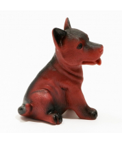 Игрушка пищащая `Маленький друг` для собак, овчарка, 9 см, коричневая 7471573 фото