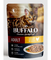Влажный корм для кошек Mr.Buffalo B301 ADULT с цыпленком в соусе 85 г фото