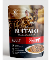 Влажный корм для кошек Mr.Buffalo B302 ADULT с говядиной в соусе 85 г фото