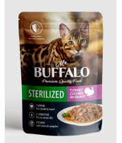 Влажный корм для кошек Mr.Buffalo B307 ADULT STERILIZED с индейкой в соусе 85 г фото