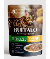 Влажный корм для кошек Mr.Buffalo B305 ADULT STERILIZED с цыпленком в соусе 85 г фото