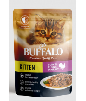 Влажный корм для котят Mr.Buffalo B310 KITTEN с индейкой на пару в соусе 85 г фото