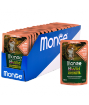 Корма для кошек Monge Cat BWild GRAIN FREE пауч 85гр.лос/крев/ов.д/кастр 70012782 фото