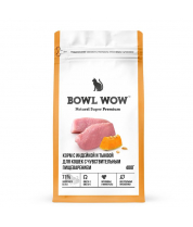Сухой корм BOWL WOW с индейкой и тыквой для взрослых кошек с чувствительным пищеварением фото