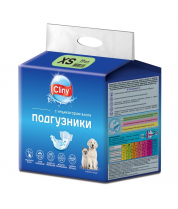 Cliny Подгузники для кошек и собак, 2-4 кг XS (11шт) фото