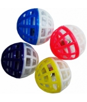 Игрушки Уют Мяч "паутинка" двуцветная, с погремушкой, 4 см*60 ИУ73/60 фото